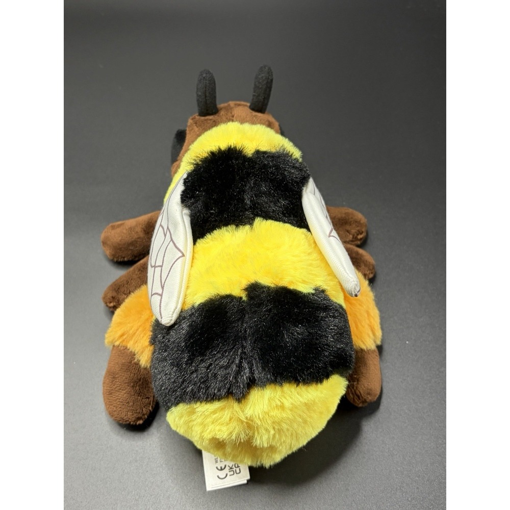 Wild Republic Bumble Bee Plush 8" Stuffed Animal Black Yellow Wings Fuzzy Insect - Picture 9 of 13